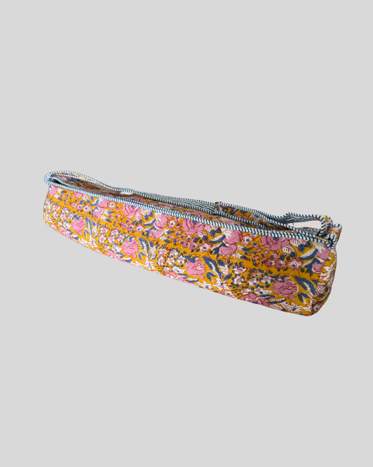 Golden Bloom Yoga Mat Bag